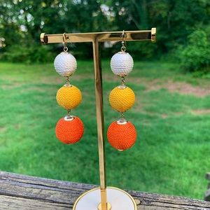🧶 Yarn Ball 3-Tier Dangle Earrings🧶